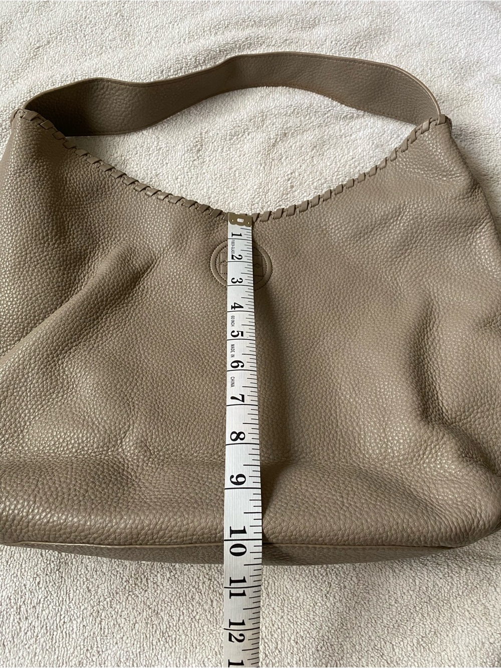 Tory Burch Marion Whipstitch Hobo bag Pebbled Leather - Picture 14 of 15